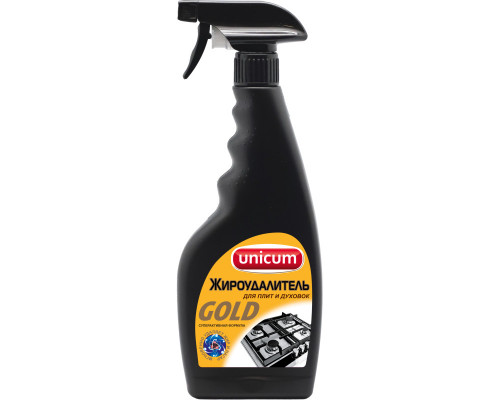 Средство чистящее UNICUM Gold Жироудалитель для плит и духовок, Россия, 500мл