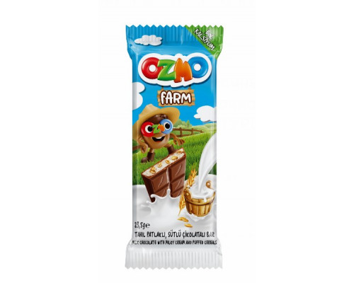 Шоколад молочный OZMO FARM с молочной начинкой и злаками, Турция, 23,5г