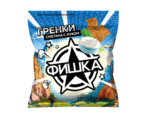 Гренки ФИШКА Альпийская сметана с луком, Россия, 40г