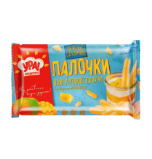 Печенье сахарное УРА КОНДИТЕРЫ Палочки в йогуртовой глазури со вкусом манго, Россия, 200г