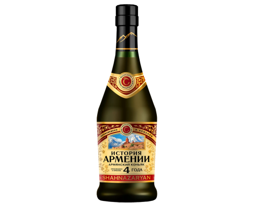 Коньяк армянский История Армении 0.5л 4 года ординарный (матовая бут.) 40%
