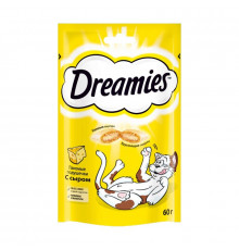 Лакомство для взрослых кошек DREAMIES Лакомые подушечки с сыром, Россия, 60г