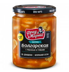 Закуска овощная ФРАУ МАРТА Болгарская с фасолью и грибами, Беларусь, 430г