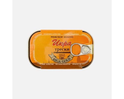Икра трески РИЖСКОЕ ЗОЛОТО атлантической, Россия, 120г