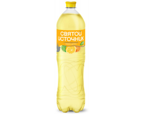 Напиток безалкогольный СВЯТОЙ ИСТОЧНИК вода+сок со вкусом Лимон-Цитрус, Россия, 1,5л