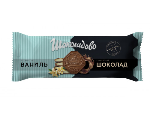 Печенье ШОКОЛАДОВО со вкусом ванили и молочного шоколада, Беларусь,145г