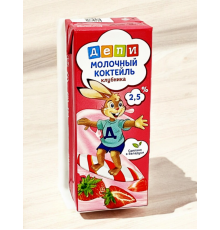 Коктейль молочный ДЕПИ Клубника, Беларусь, 210г