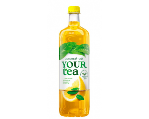Напиток безалкогольный Your Tea Зеленый чай со вкусом лимона и мяты, Беларусь,1л