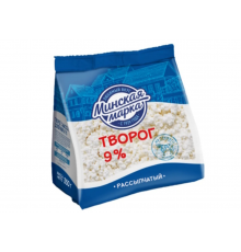 Творог МИНСКАЯ МАРКА 9% без змж, Беларусь, 350г