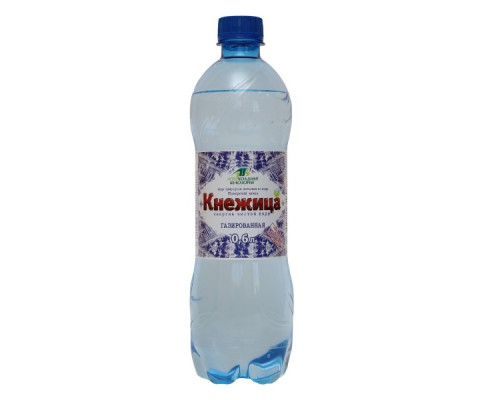 Вода питьевая КНЕЖИЦА природная газированная, Россия, 0,6л
