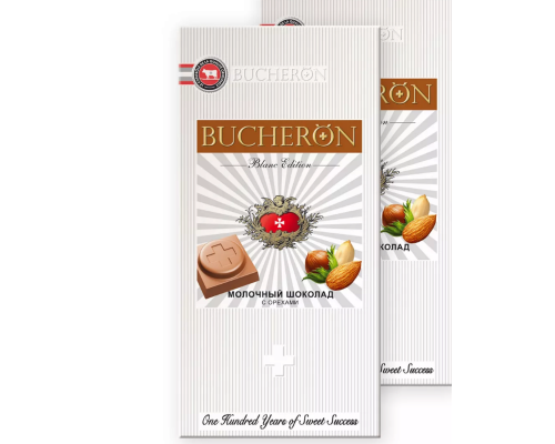 Шоколад молочный BUCHERON Blanc Edition 85 с  орехами,тв/у,Собрание ООО