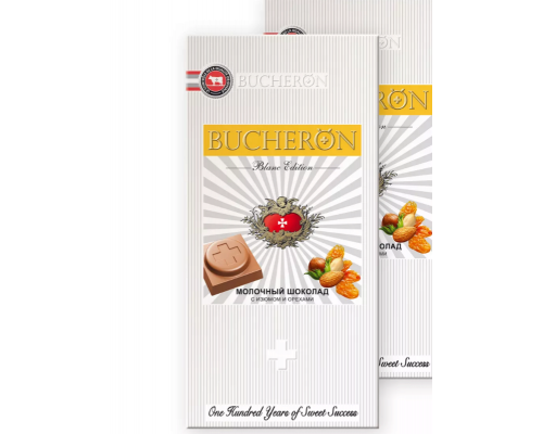 Шоколад молочный BUCHERON Blanc Edition 85г с изюмом и орехами,тв/у,Собрание ООО