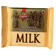 Шоколад молочный СПАРТАК, Беларусь, 65г