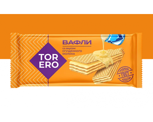 Вафли TORERO Со вкусом сгущённого молока, Россия, 500г