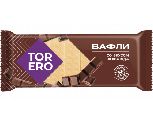 Вафли TORERO Со вкусом шоколада, Россия, 500г