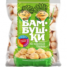 Пельмени БАМБУШКИ  из куриных грудок заморожоженные, Россия, 400г