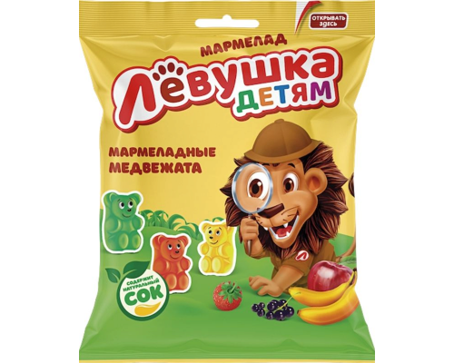 Мармелад жевательный Левушка мармеладные медвежата, Россия, 35г