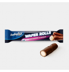 Конфеты Babyfox Wafer Rolls с молочой начинкой в молочном шоколаде, Россия, весовые