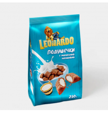Завтраки готовые LEONARDO Подушечки с молочной начинкой, Россия, 250г