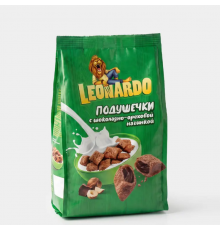 Завтраки готовые LEONARDO Подушечки с шоколадно-ореховой начинкой, Россия, 250г