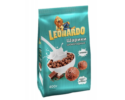Завтраки готовые LEONARDO Шарики с шоколадом, Россия, 400г