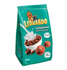 Завтраки готовые LEONARDO Шарики с шоколадом, Россия, 200г