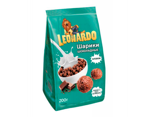 Завтраки готовые LEONARDO Шарики с шоколадом, Россия, 200г