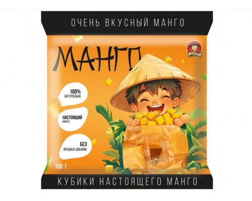 Конфета жевательная Манго кубик, Россия, 100г