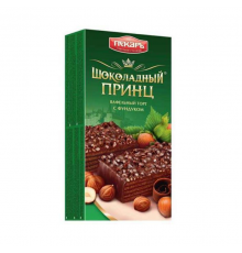Торт вафельный ПЕКАРЬ Шоколадный принц с фундуком, Россия, 260г