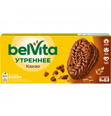 Печенье BELVITA Утреннее Какао витаминизированное, Россия, 225г
