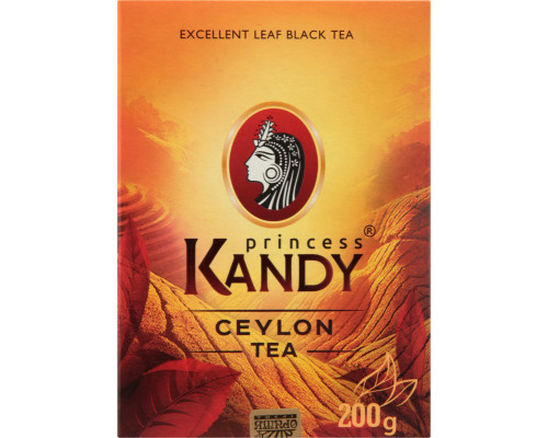 Чай PRINCESS KANDY черный, байховый, цейлонский (сорт медиум), Россия, 200 г 