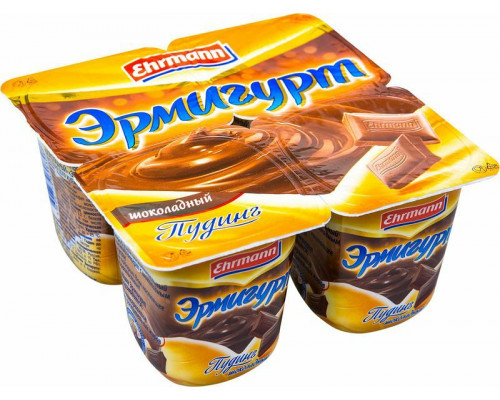 Пудинг молочный ЭРМИГУРТ шоколадный 3,2%, без змж, Россия, 100г