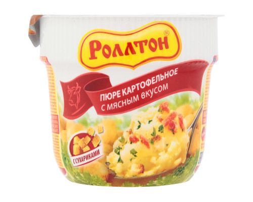 Пюре картофельное РОЛЛТОН с мясным вкусом, Россия, 40г