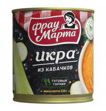 Икра из кабачков ФРАУ МАРТА консервы, Россия, 320 г