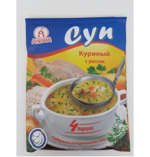 Суп  АГРИППИНА Куриный с рисом, 4 порции, Россия, 60г