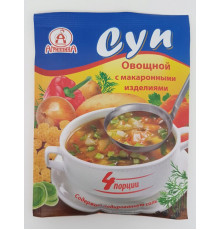Суп  АГРИППИНА Овощной с макаронными изделиями, 4 порции, Россия, 60г