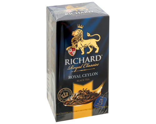 Чай RICHARD Royal Ceylon black tea, Россия, 50 г (25*2 г) 