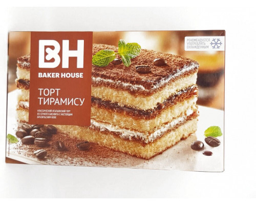 Торт бисквитный "Baker House" 350г Тирамису 