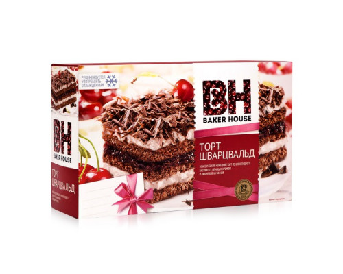 Торт бисквитный "Baker House" 350г Шварцвальд 