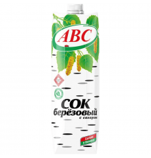 Сок ABC берёзовый с сахаром, стерилизованный, Беларусь, 1000 мл 