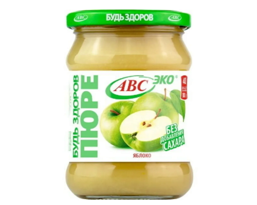 Пюре ABC Будь здоров, яблочное стерилизованное, Беларусь, 450 г